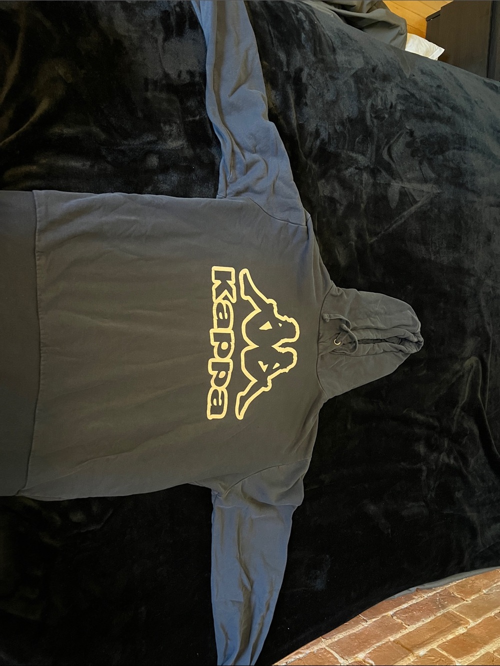 Kappa Navy Blue Hoodie with white Logo